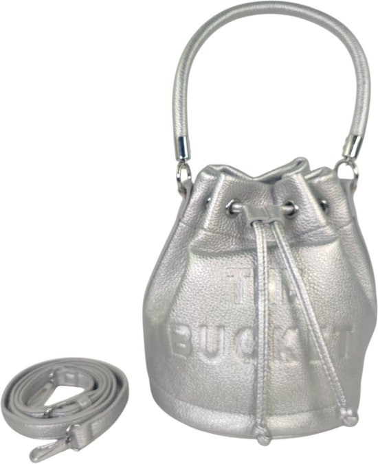 Qischa- Le Sac Seau - sac à main - sac bandoulière - argent