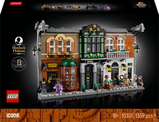 Foto: Lego icons boekensteun sherlock holmes bouwset 10351