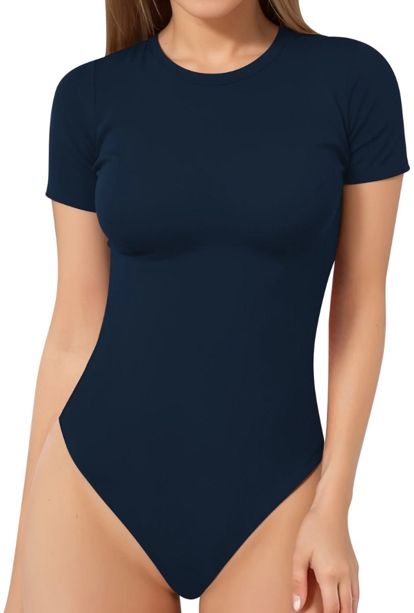 Nivard Bodysuit Dames - Jumpsuit - Corrigerend Ondergoed - Body plunge - Lingerie - Setje Vrouwen - Marineblauw