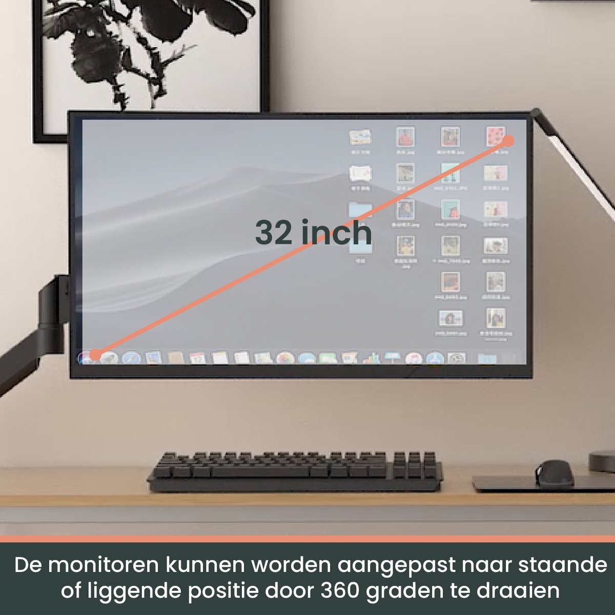 AVOID Monitor Arm M252D Dubbele Beugel thumbnail 6