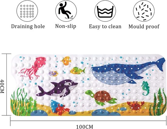 Sheepping Alfombra de baño para bebé antideslizante extra larga para