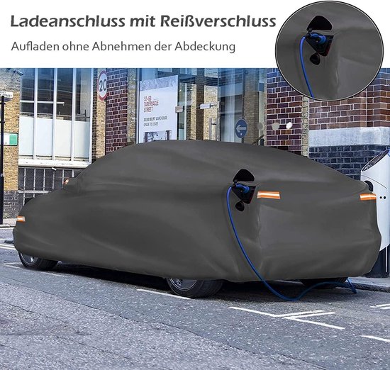 Waterdichte autohoes voor Tesla Model 3 2024, 5-laags gewatteerde anti-hagel autohoezen, outdoor verdikte hageldeken, hagelbeschermer, krasbestendig