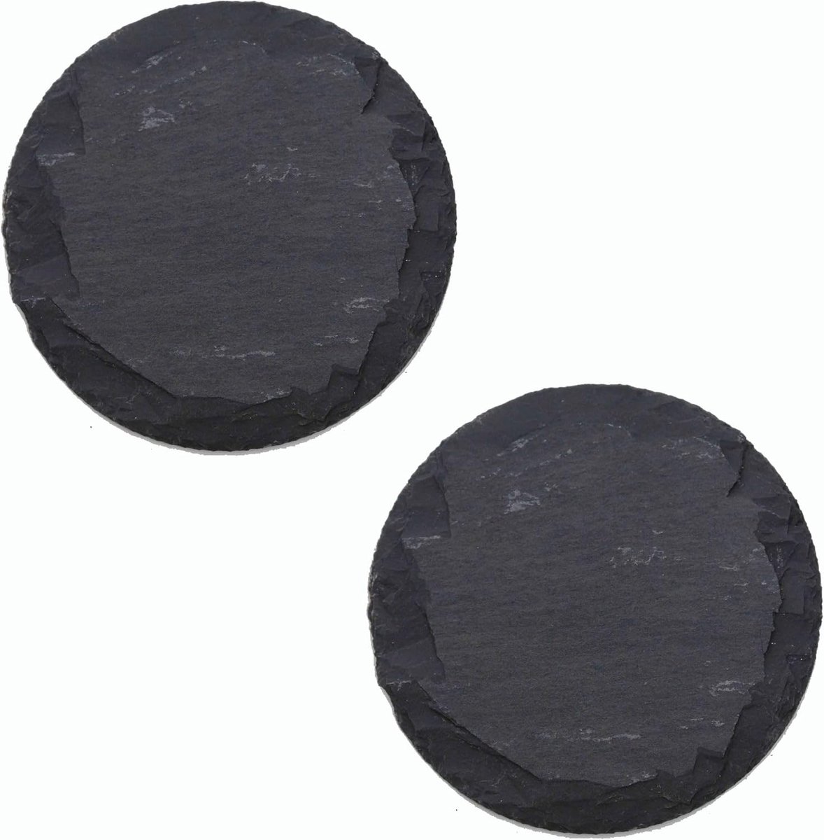 Set van 2 ronde leisteen borden 10cm leisteen borden leisteen borden serveerborden serveerborden leisteen bordenset