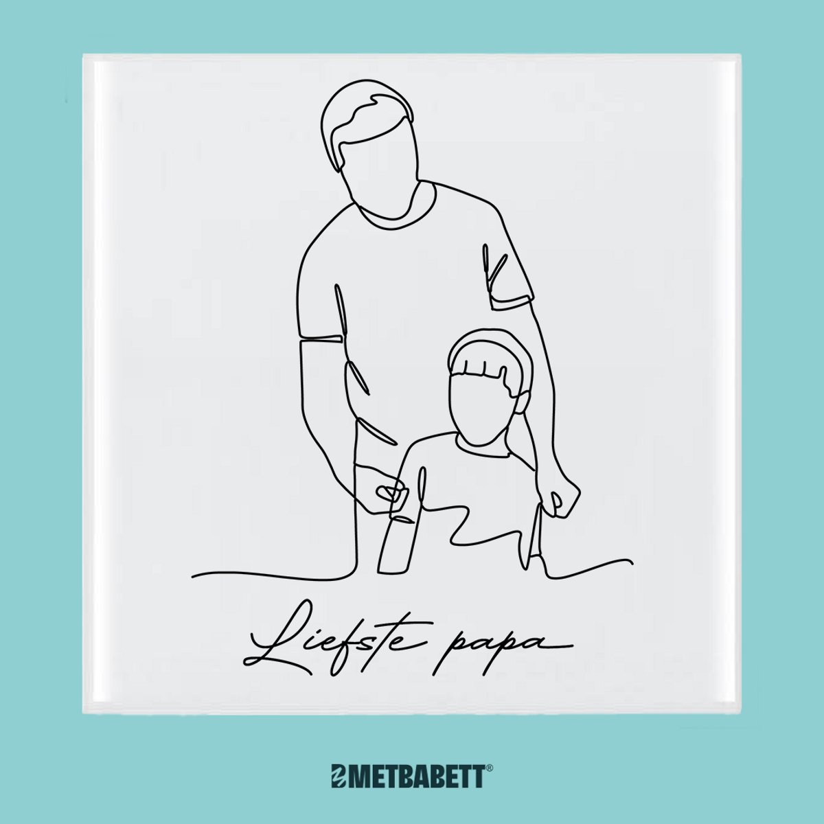 Vaderdag Cadeau - Tegeltje - Personaliseren - Gepersonaliseerd - Papa - Cadeautje - Wanddecoratie - Lieve Papa