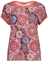 Geisha T-shirt Sarah Top Met Print 42053 60 Raspberry/coral Dames Maat - XS