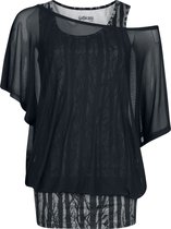 Gothicana by EMP Vrouwen Zwart los T-shirt met rok hand