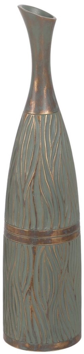 Vaas Groen Gouden Polyresin 14 x 14 x 60,5 cm