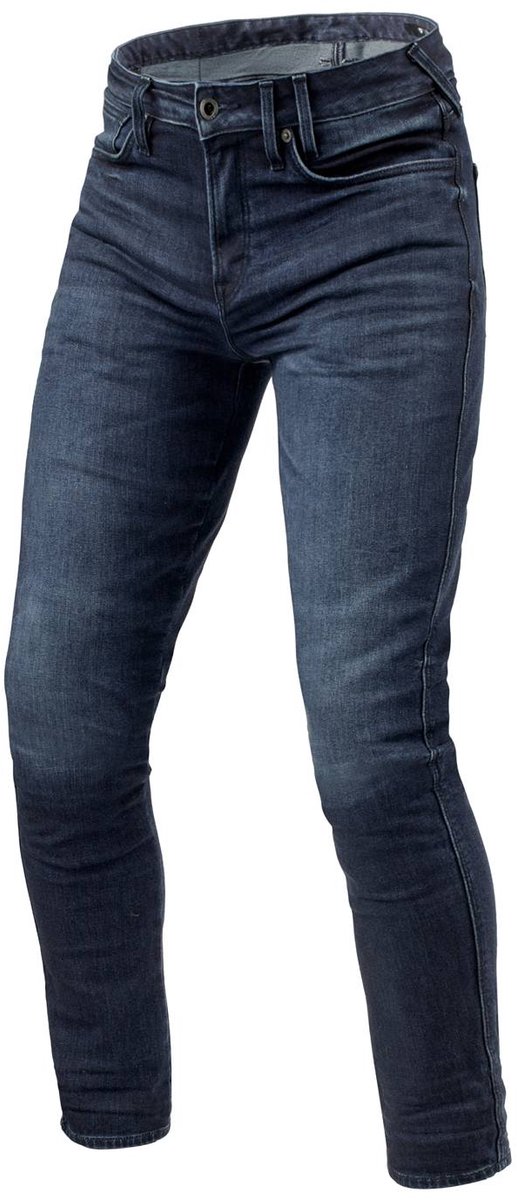 REV'IT! Jeans Carlin SK Dark Blue Used L32 Motorcycle Jeans - Maat 31/32 - Broek