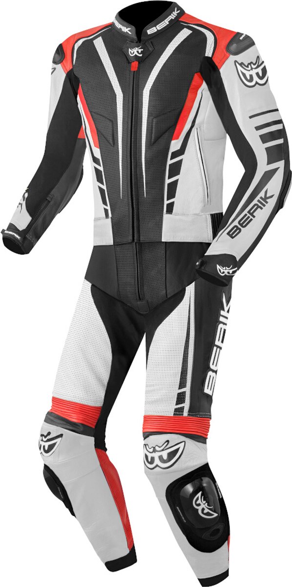 Berik XR-Ace Zwart Wit Rood 2-Delig Motorpak - Racepak