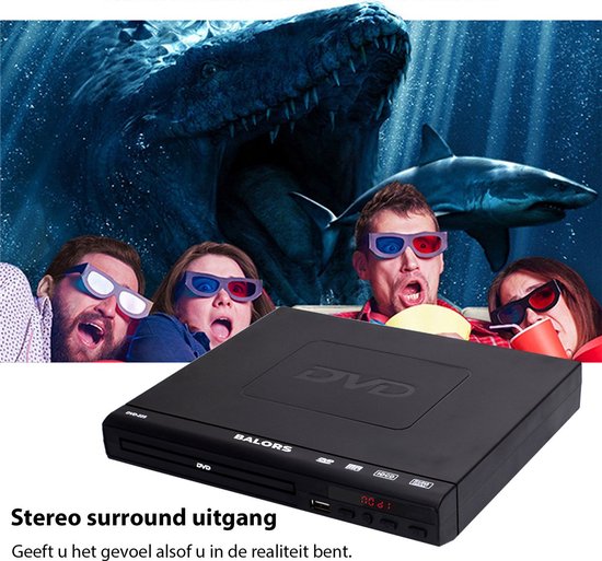 BALORS® DVD Speler met HDMI - Regiovrij & Full HD - Inclusief HDMI-kabel & Afstandsbediening - DVD Speler Laptop - Draagbare DVD Speler - Portable - dvd-spelers - DVD en CD Speler - USB - Niet i.c.m. smartTV van BALORS — afbeelding 5