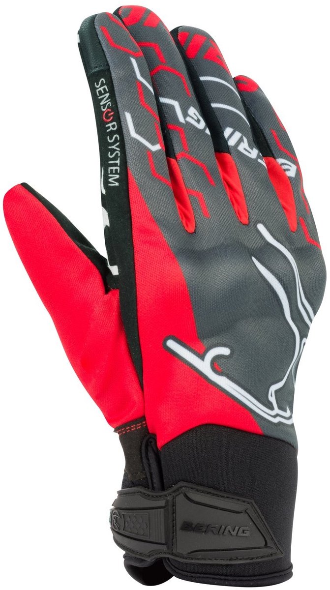 Bering Walshe Zwart Rood - Handschoen