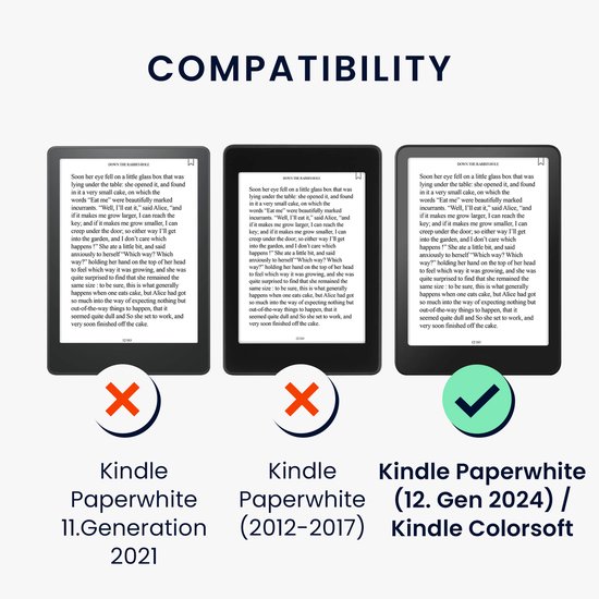 kwmobile E-readerhoesje voor Amazon Kindle Paperwhite (2024)/Colorsoft cover - E-reader Hoes met standaard - Van Kunstleer in zwart van kwmobile — afbeelding 2