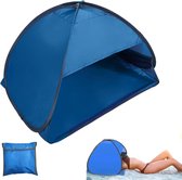 Mini Hoofdtent - 1 Stuk - Strandtent - Pop-Up Tent - Baby Speeltent - Windscherm - Hond Kat Camping Tent - Draagbare hoofdsteuntent - Snel Op Te Zetten - Waterdicht - Voor Anti-Uv Winddicht Gezicht Hoofdschaduwbescherming Tent - 70x50x45 Cm - Blauw