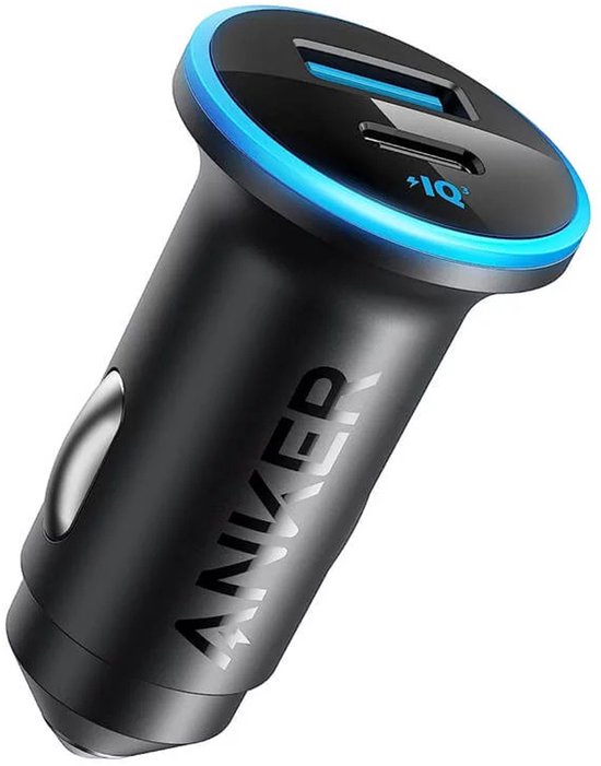Anker 323 Autolader - 52,5W - 1x USB-C (30W) & 1x USB-A (22,5W) - PowerIQ 3.0 - ActiveShield 2.0 - Zwart