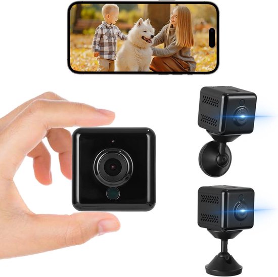 Mini Spy Camera Cachee Recorder, Full HD 1080P Micro WiFi Outdoor Draadloze Spy Cam Nachtzicht Bewegingsdetectie Micro Camera, Binnen/Outdoor