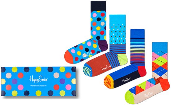 Happy Socks Classic Multi Colour Gift Box 4P - Maat 36-40