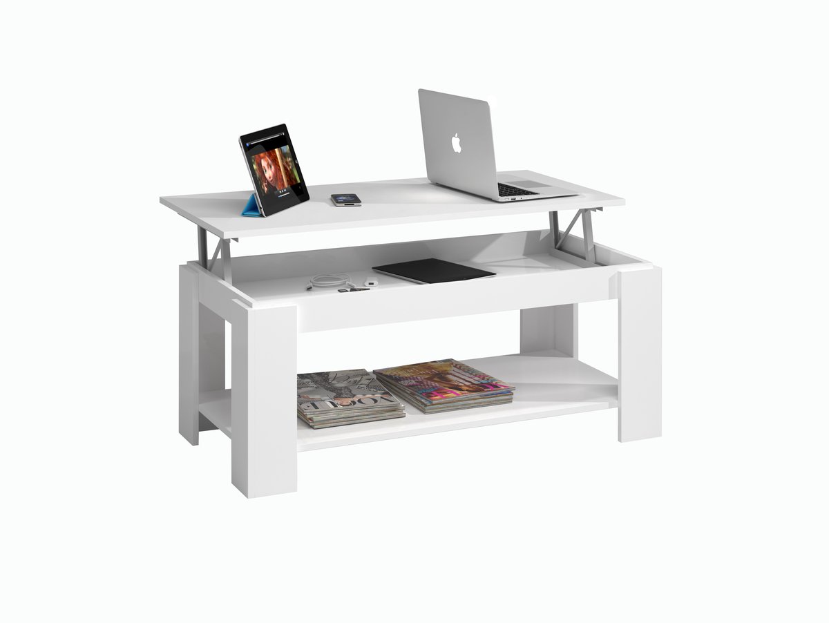 CALICOSY - Salontafel met dubbel blad en opklapbaar blad - L102 - Ambit