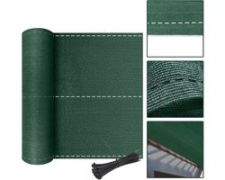 1.5m HDPE Privacy Scherm Groen 30°C-60°CTemperatuurbestendig - Inclusief 50 Kabelbinders