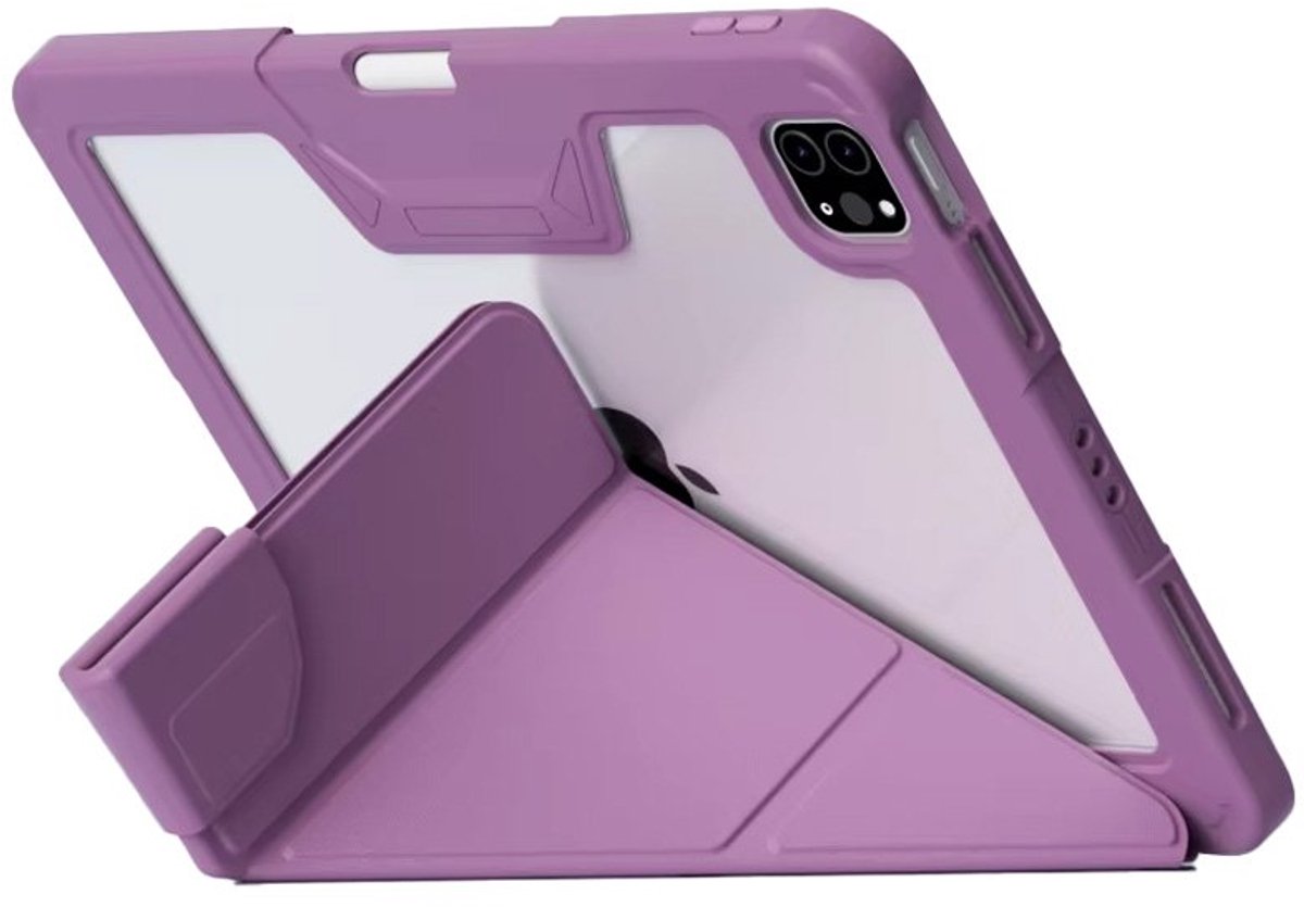 Mobiq - Rugged Origami Bookcase geschikt voor iPad 10.9 inch 2022 - paars