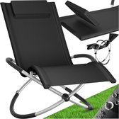 Bol.com tectake® Outdoor schommelstoel - Opvouwbaar - Weerbestendige ligstoel - Relaxligstoel - Draagvermogen tot 150 kg - Ergon... aanbieding