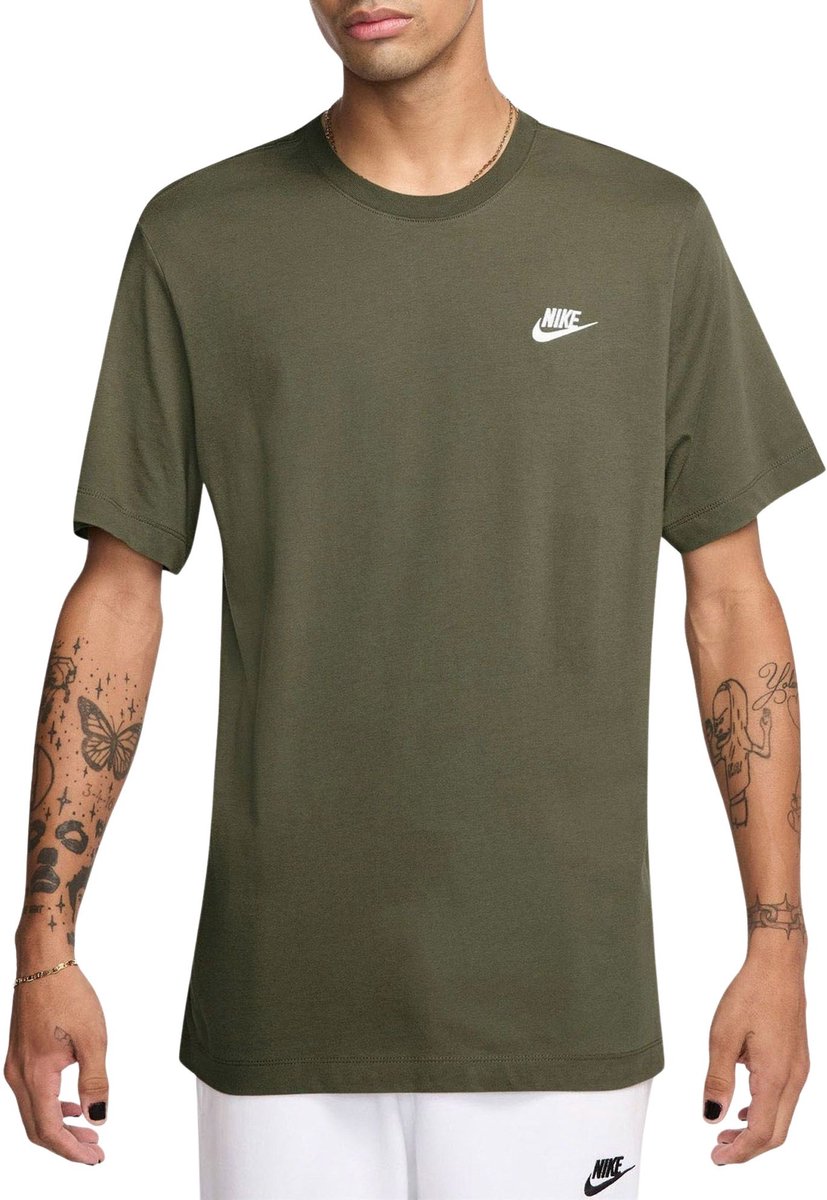 Nike Sportswear Club Heren T-shirt Ar4997-223 Kleur Bruin