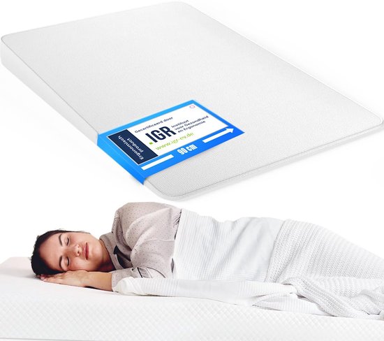 DYNMC you Topmatraswig - Bedwig-topper & Kussen - Matraswigkussen voor Bedhelling - Wigkussen Bed Wigmatras - Kussen Volwassenen - Wigvormige Matrasbeschermer