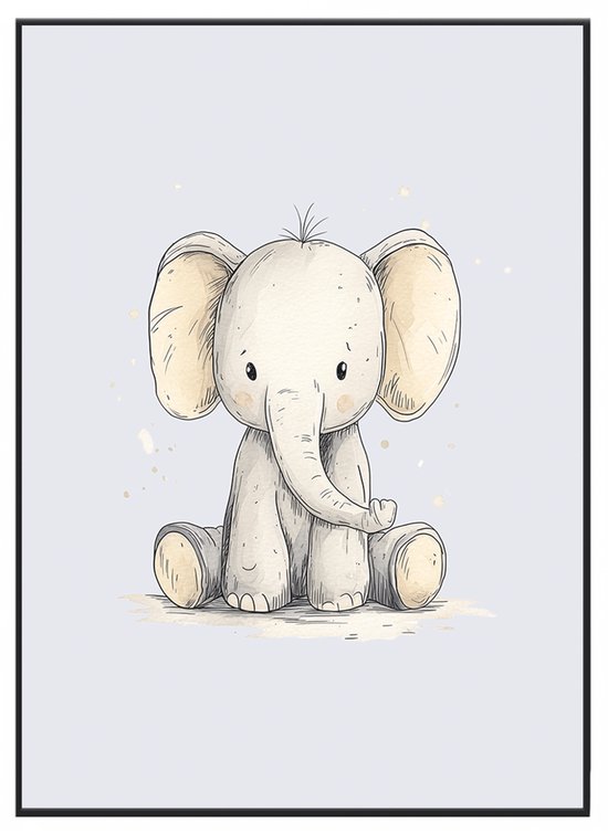 No Filter - Poster Éléphant - Poster pour chambre Bébé et enfant - A3 (30x40 cm) - Papier 250 grammes - Décoration chambre enfant
