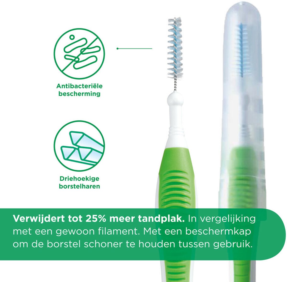 GUM - Trav-Ler Ragers Rood 0.8mm - 3 x 6 stuks - Voordeelverpakking