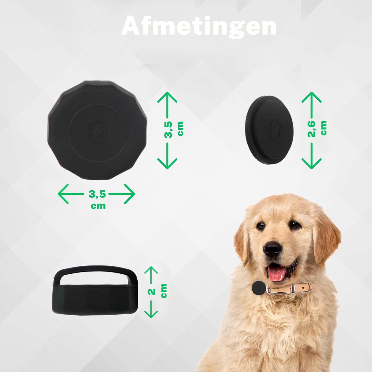 Waterdichte tracker houder geschikt voor Apple AirTag - 2 stuks - voor halsband hond en kat - GPS Tracker (niet inbegrepen) - siliconen hoes - Huisdieren - hondenpenning - kattenhalsband - hondenhalsband - sleutelhanger – foto 5
