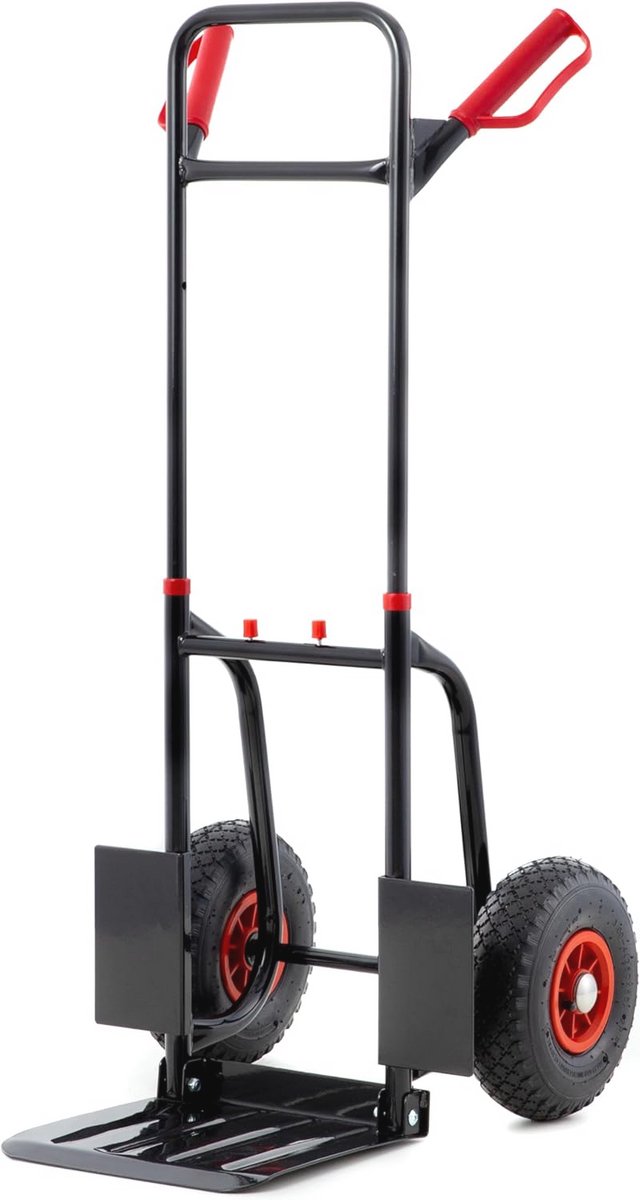 Opvouwbare handtruck tot 200 kg | Stalen transportwagen met veiligheidshandgrepen