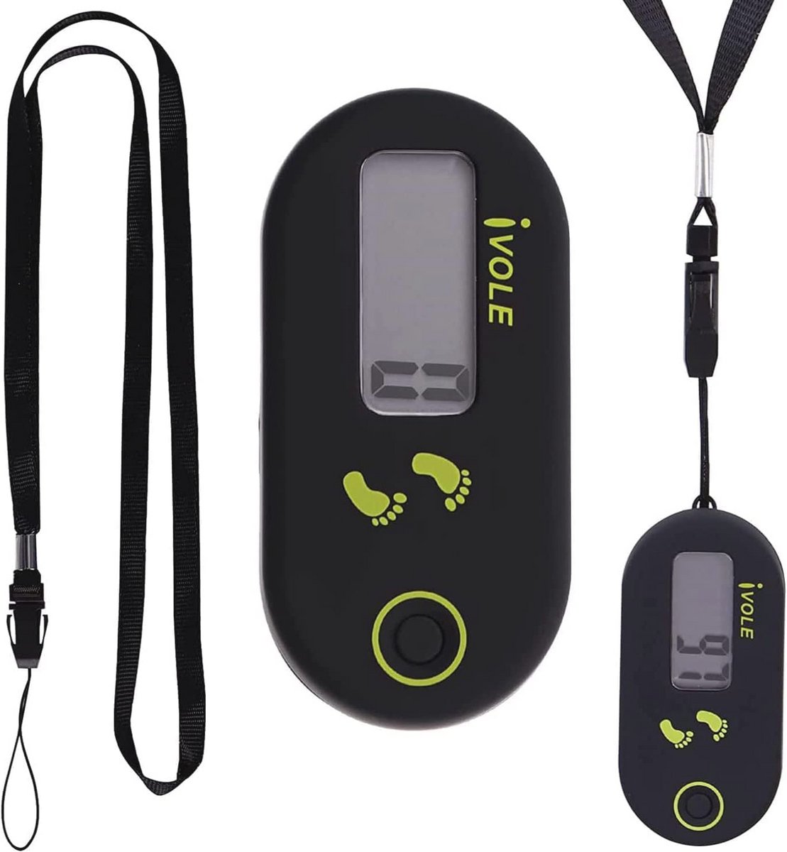 Eenvoudige Digitale Stappenteller met Grote Cijfers | Nauwkeurige 3D-Fitnesstracker voor Senioren en Actieve Mensen