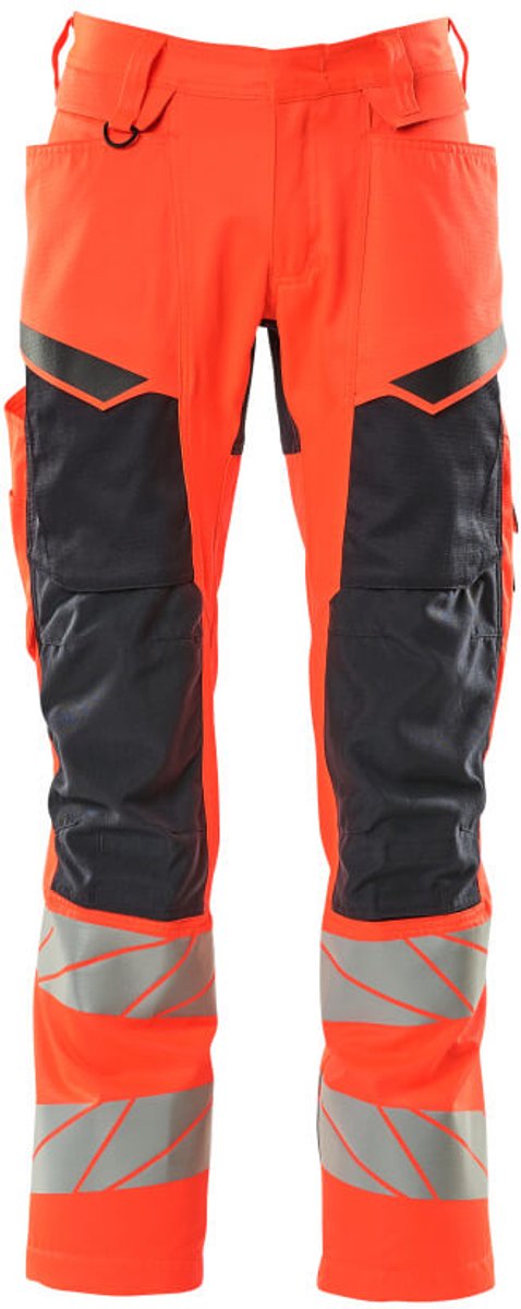 Mascot Accelerate Safe Broek met kniezakken 19579-236 - hi-vis rood/donkermarine - C68 - 82