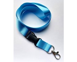 Ecorare® - Sleutelkoord - Kliksluiting - Lanyard - Keycord - Lichtblauw - 50 cm