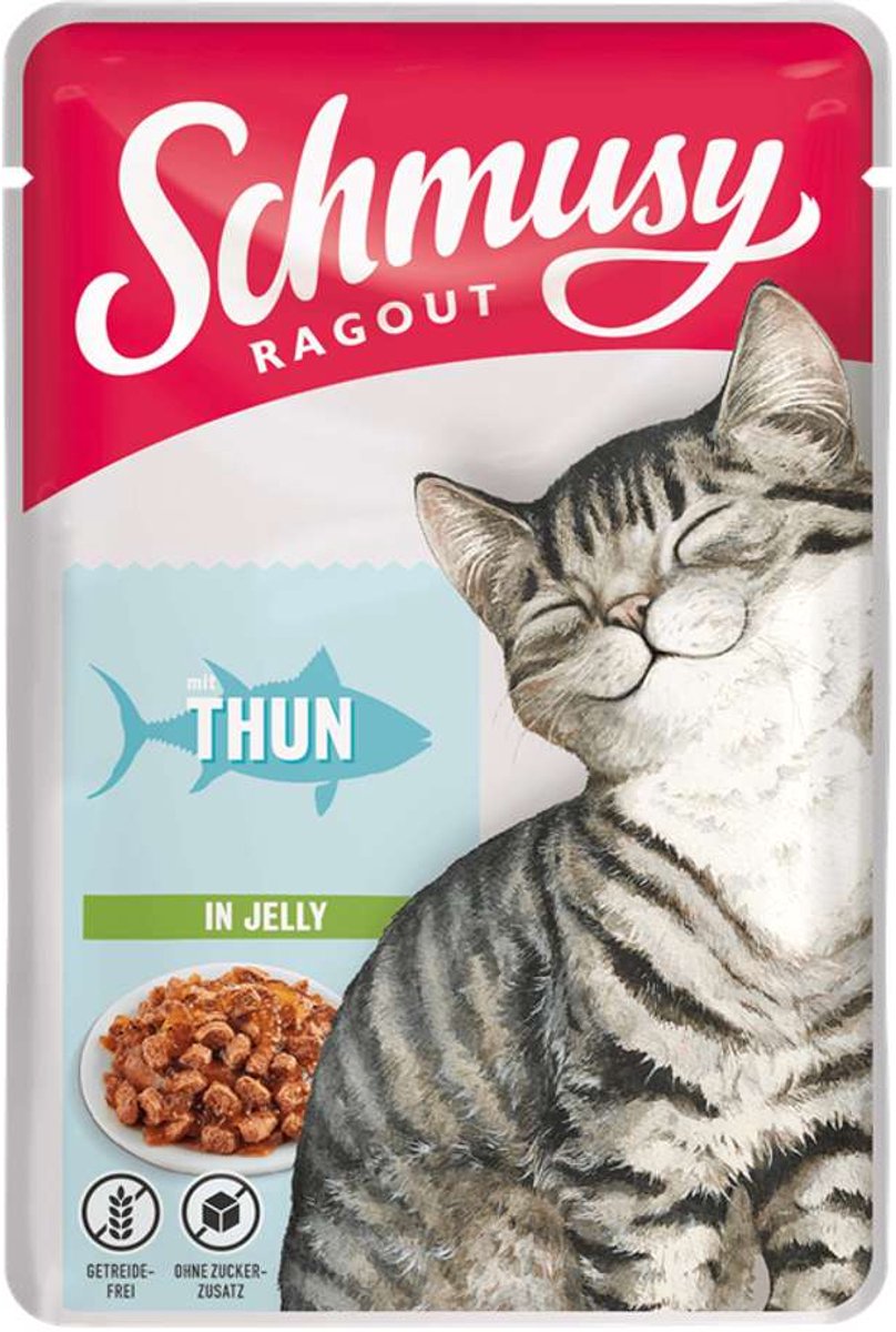 Schmusy Schmusy - Ragoutzak 22x100g - Tonijn in gelei
