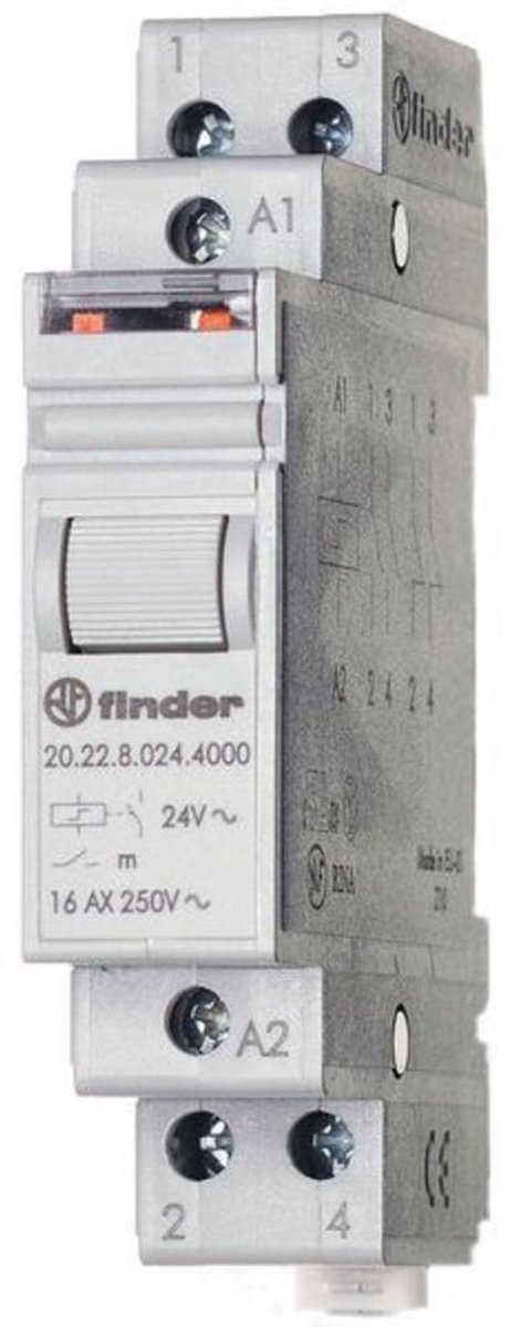 Finder 20.24.8.024.4000 Stroomstootschakelaar DIN-rail 2x NO 24 V/AC 1 stuk(s)