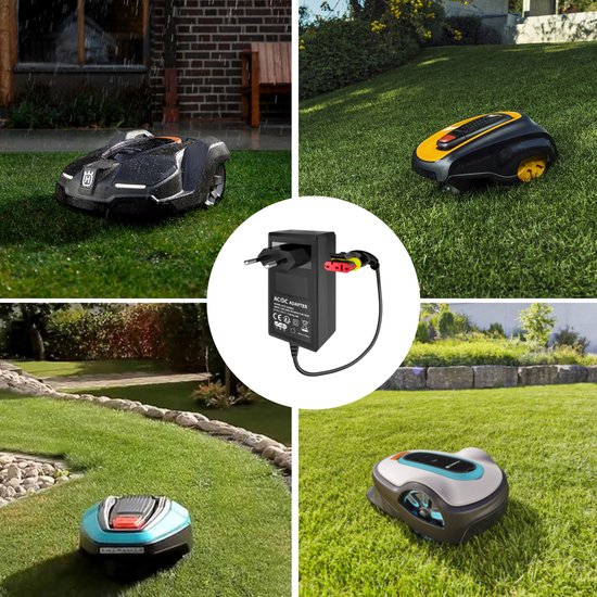 28V acculader geschikt voor Husqvarna Automower 105/310/315X / McCulloch Rob R800 / Gardena robotmaaier van Husqvarna — afbeelding 4