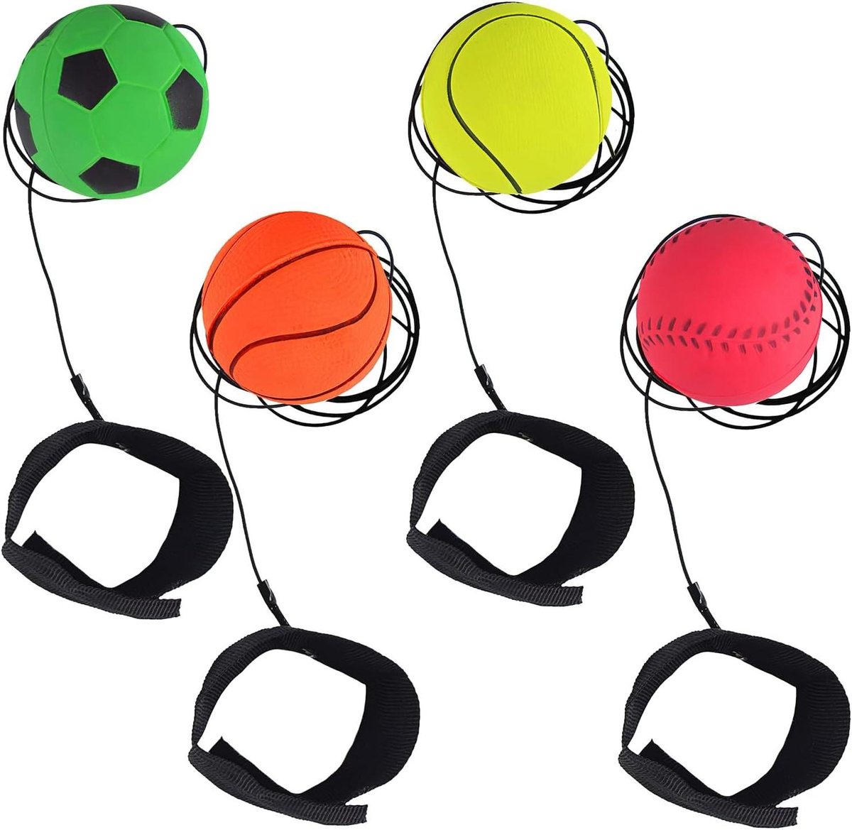 Z SET 24 Pièces Petite Balle Avec Elastique Boule Élastique Fil Bracelet Jeu Hmj EUR 61,03