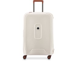 Delsey Moncey 69 cm Harde Reiskoffer - 73 Liter - 3-Puntssluiting - TSA Slot - Waterbestendig - 4 Dubbele Wielen - Angora - Creme
