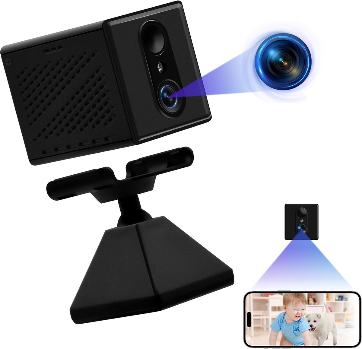 Mini Verborgen WiFi Spion Camera 1080P HD met Nachtzicht en Bewegingsdetectie