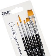 Jeu de Pinceaux ronds/plats (ronds 2/6, plats 4/8/14)