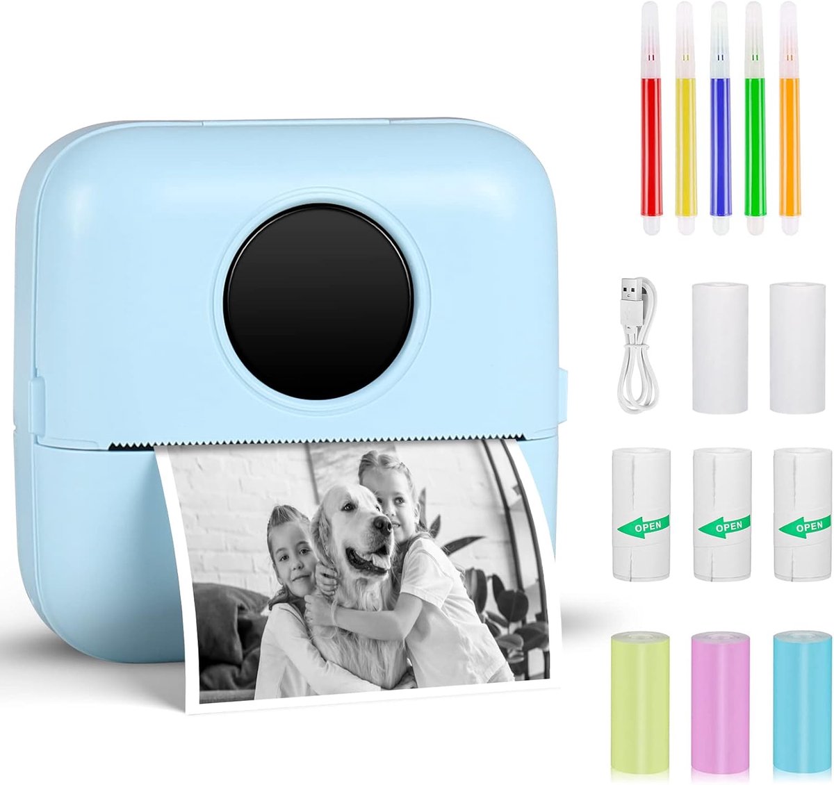 Draagbare Draadloze Mini Fotoprinter - Inktloze Thermische Printer voor Smartphones