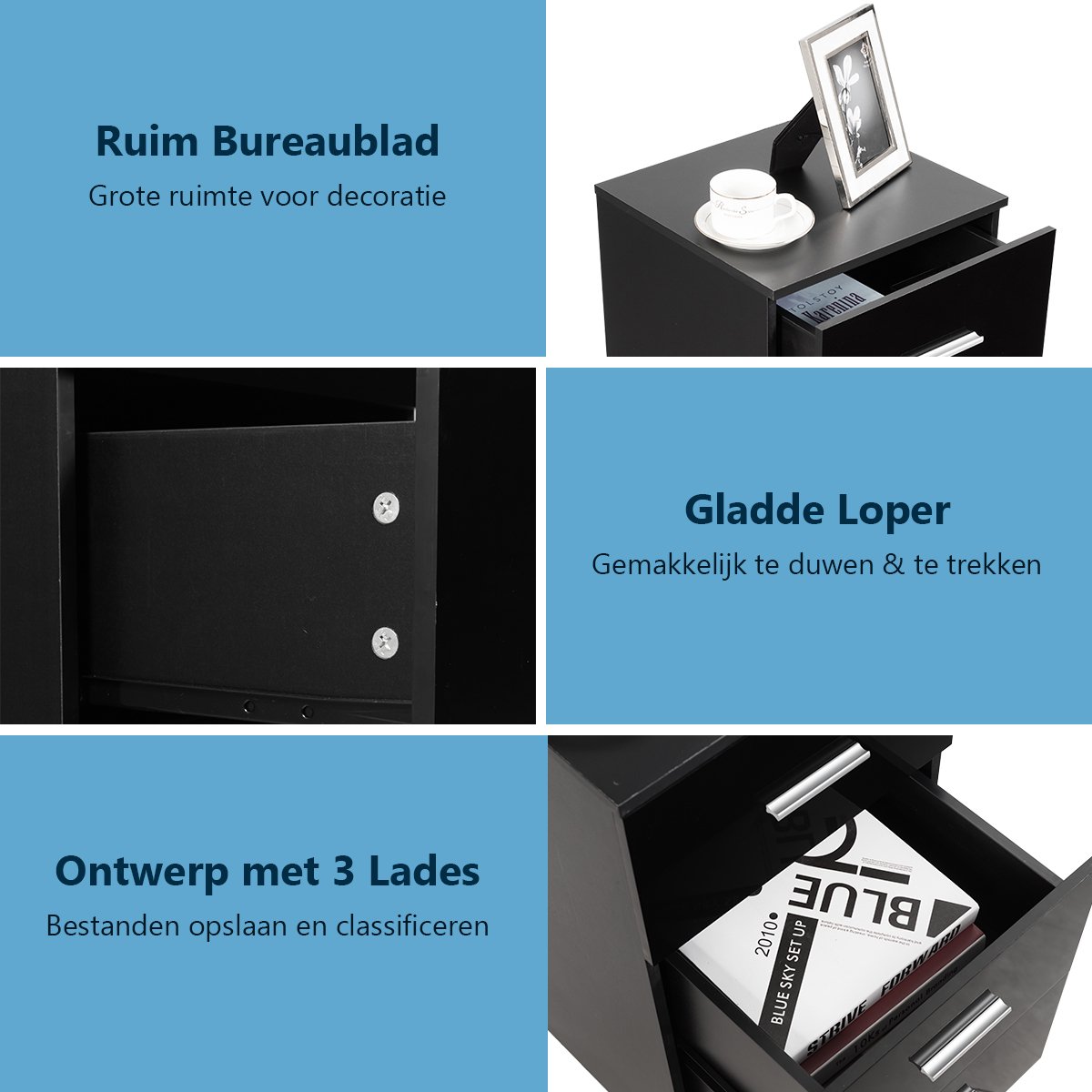 Casamoda Hoog Nachtkastje voor Boxspring met Stopcontact en USB - Lade – Nancy Homestore