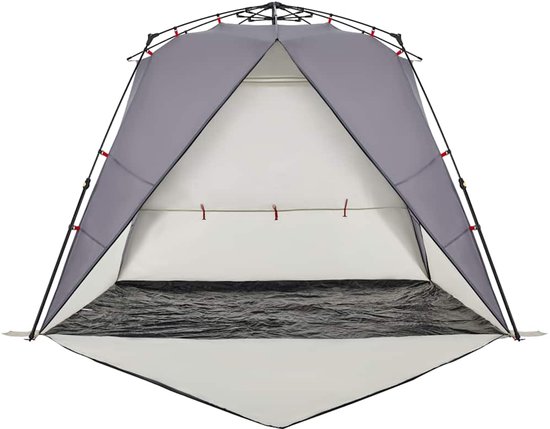 vidaXL - Strandtent - 4-persoons - waterdicht - snelontgrendeling - grijs van Vidaxl — afbeelding 5