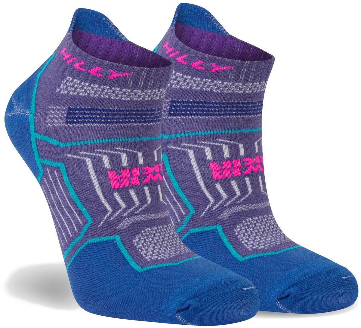 Hilly TwinSkin Socklet - Paars/Blauw - 35-38