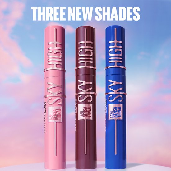 Maybelline New York - Lash Sensational Sky High Mascara - Very Black - Zwart - Eindeloos Lengte en Intens Volume - Flexibele borstel - 7,2ml