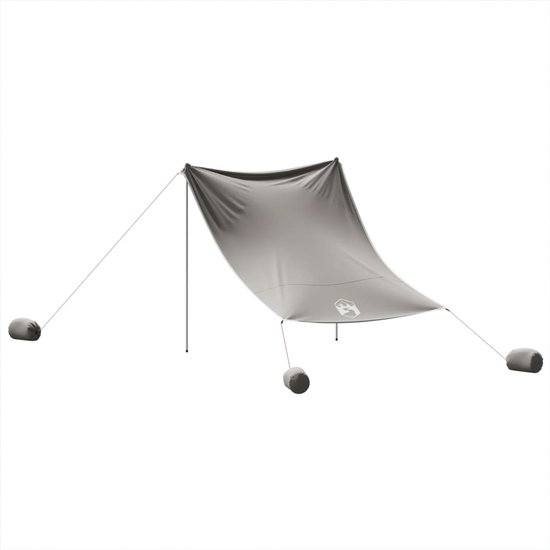 vidaXL - Strandluifel - met - zandankers - 214x236 - cm - grijs van Vidaxl — afbeelding 4