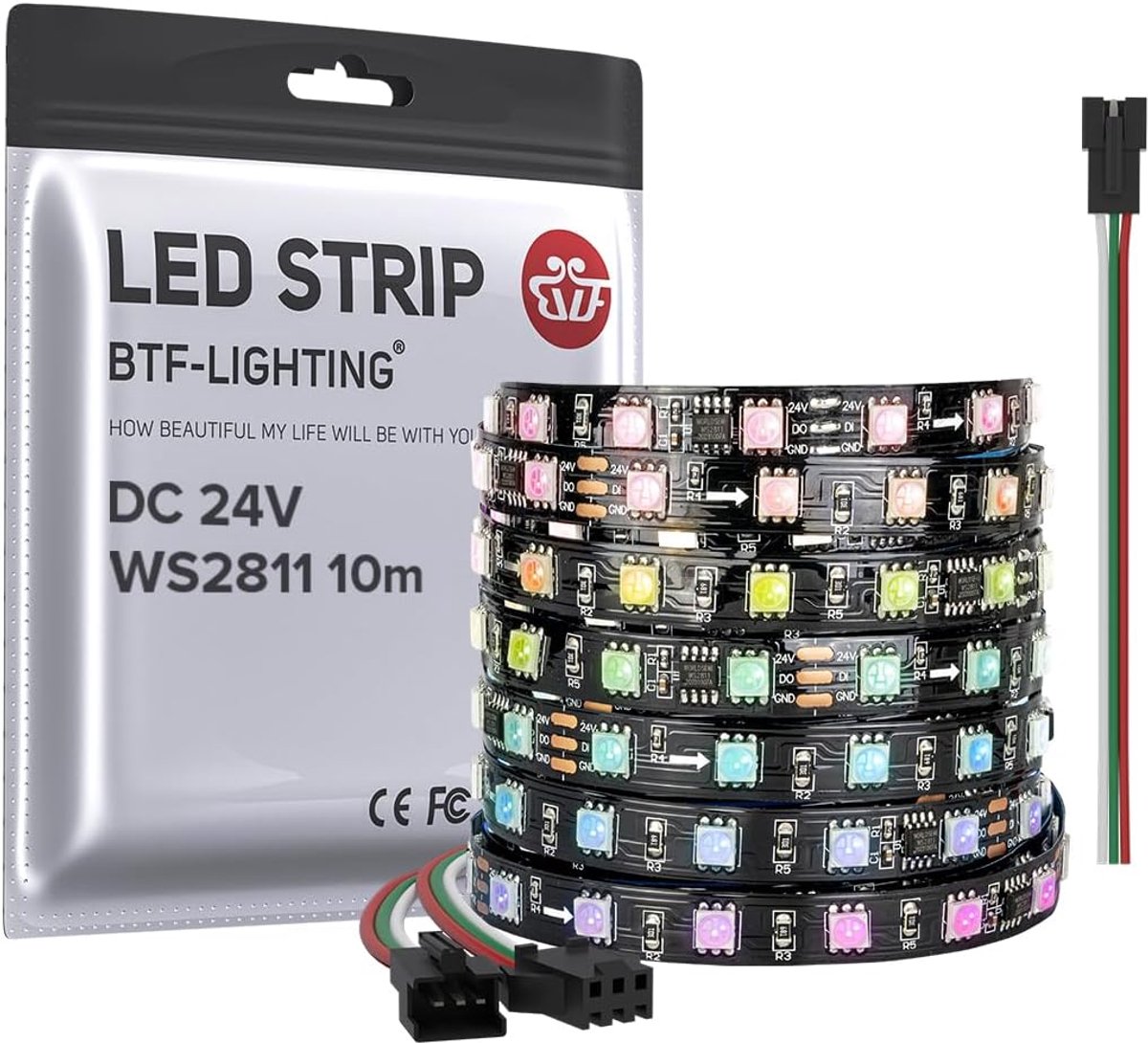 Image of 32FT adresseerbare RGB LED-strip 600 LEDs voor grootschalige verlichtingsprojecten