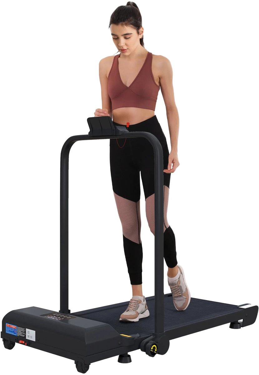Loopband - Wandelband - Walking Pad - Walkingpad - Loopband voor Hardlopen - 2 in 1 opvouwbare loopband - 2,5 pk - Treadmill - Loopband voor onder het bureau - Zwart