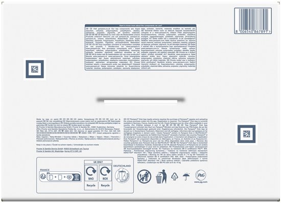 Pampers Harmonie Couches Taille 4 - 174 Couches - 9kg-14kg - Pack 1 Mois