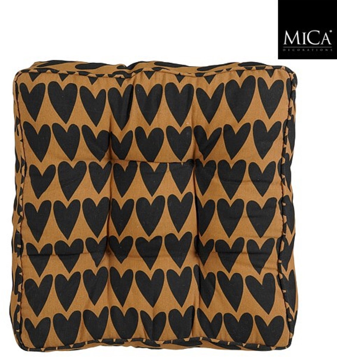 Mica Decorations Katja Matras Kussen - 47 x 47 x 10cm - Bruin